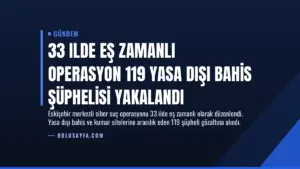 33 Ilde Eş Zamanlı Operasyon 119 Yasa Dışı Bahis Şüphelisi Yakalandı
