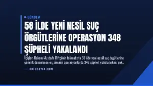 58 İlde Yeni Nesil Suç Örgütlerine Operasyon 348 Şüpheli Yakalandı
