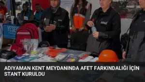 Adıyaman Kent Meydanında Afet Farkındalığı İçin Stant Kuruldu