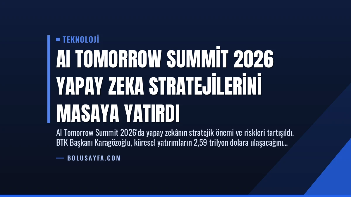 AI Tomorrow Summit 2026 Yapay Zeka Stratejilerini Masaya Yatırdı