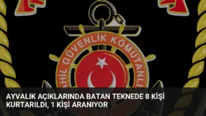 Ayvalık Açıklarında Batan Teknede 8 Kişi Kurtarıldı, 1 Kişi Aranıyor