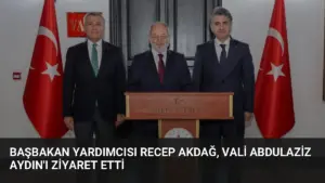 Başbakan Yardımcısı Recep Akdağ, Vali Abdulaziz Aydın'ı Ziyaret Etti