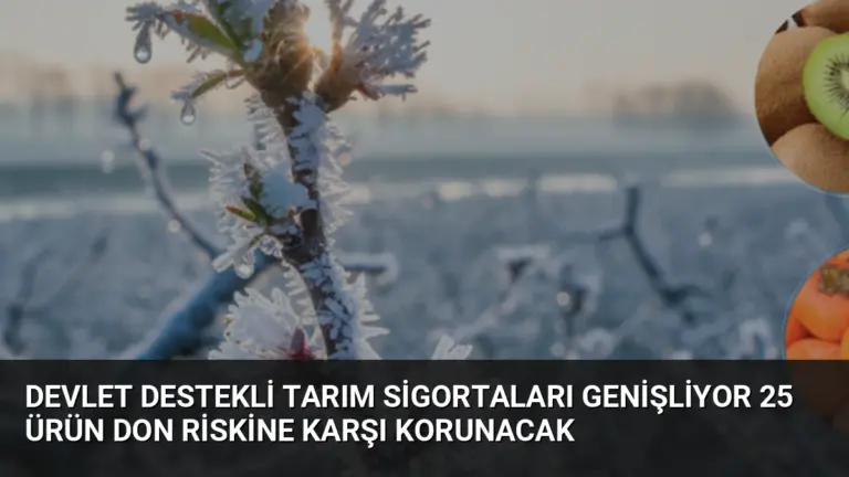 Devlet Destekli Tarım Sigortaları Genişliyor 25 Ürün Don Riskine Karşı Korunacak