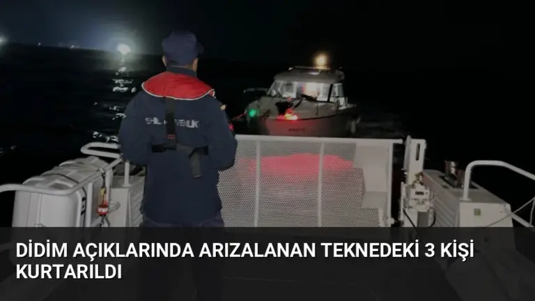 Didim Açıklarında Arızalanan Teknedeki 3 Kişi Kurtarıldı