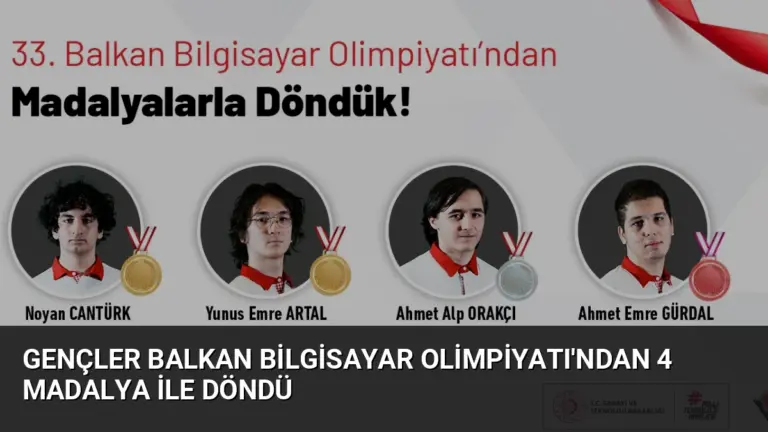 Gençler Balkan Bilgisayar Olimpiyatı’ndan 4 Madalya ile Döndü