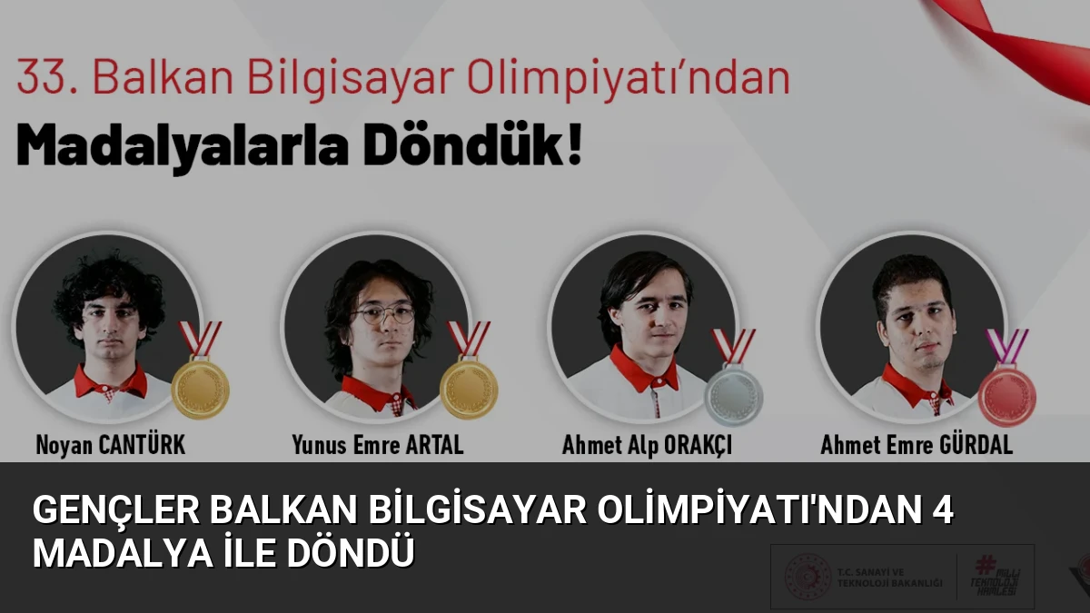 Gençler Balkan Bilgisayar Olimpiyatı’ndan 4 Madalya ile Döndü