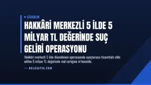 Hakkâri Merkezli 5 İlde 5 Milyar TL Değerinde Suç Geliri Operasyonu