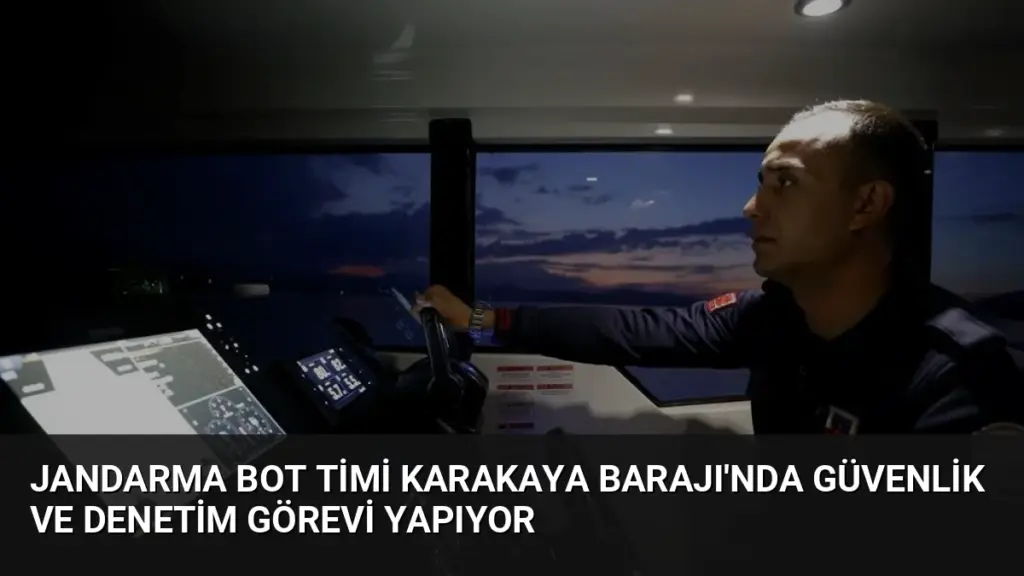 Jandarma Bot Timi Karakaya Barajı'nda Güvenlik ve Denetim Görevi Yapıyor
