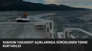Samsun Yakakent Açıklarında Sürüklenen Tekne Kurtarıldı