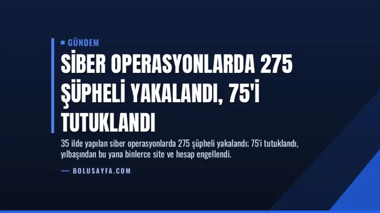 Siber Operasyonlarda 275 Şüpheli Yakalandı, 75'i Tutuklandı