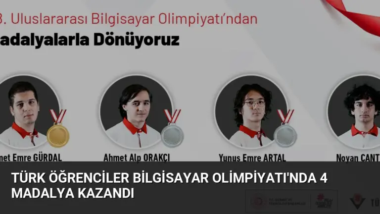 Türk Öğrenciler Bilgisayar Olimpiyatı’nda 4 Madalya Kazandı